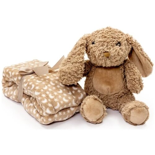 Bbo set pli&amp;scaron;ana igračka + ćebence Rabbit Brown Slike