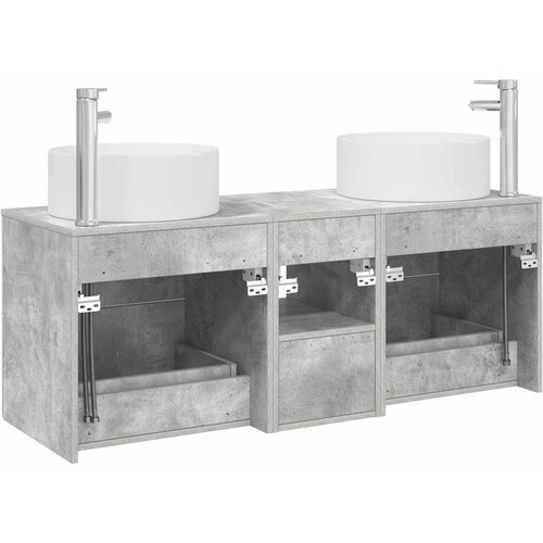  Set namje&amp;scaron;taja za kupaonicu 3 kom. Betonska siva 49,5 x 44,5 x 65,5 cm Slike
