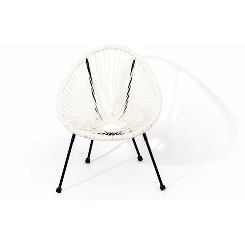 Bonami Essentials Dječja bijela stolica od umjetnog ratana Debut Avocado, 50,5 x 62 x 55,5 cm
