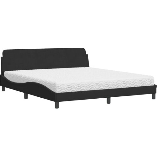 VidaXL Postelja z vzmetnico črna 180x200 cm žamet, (21204758) Slike