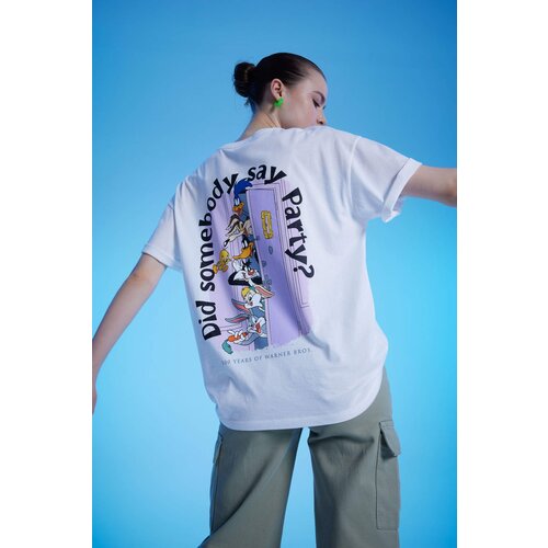 Defacto Coool Warner Bros. 100th Anniversary Oversize Fit Printed Short Sleeve T-Shirt Slike