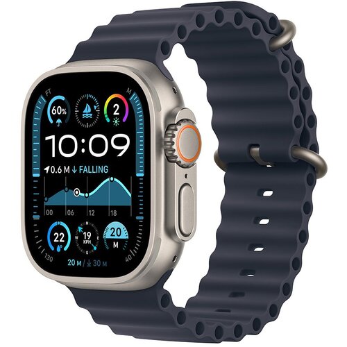 Apple Watch Ultra 2 GPS + Cellular 49mm Natural TC, Navy Ocean Band, (MX4D3CSA) Slike