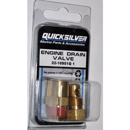Quicksilver Drain Cock Plug Kit 22-16951Q1