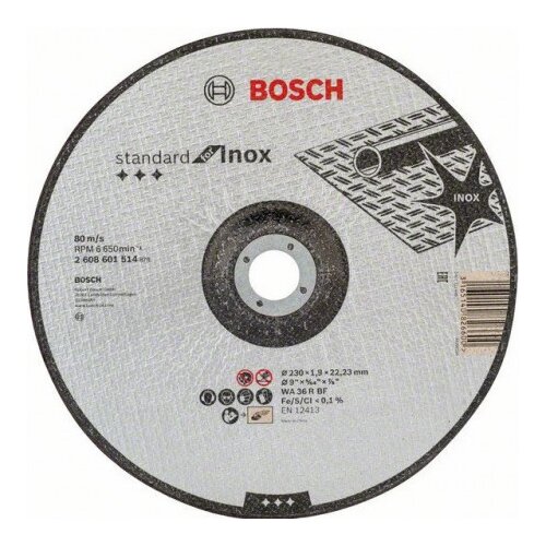 Bosch Rezna ploča, Ispupčena, 230x1.9mm, Siva Slike