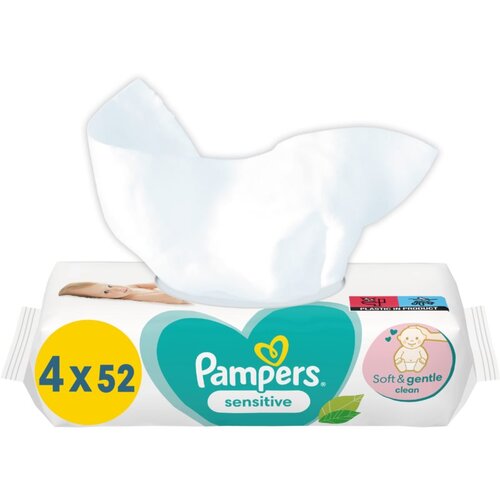 Pampers Sensitive otroški nežni vlažni robčki za občutljivo kožo 4x52 kos Cene