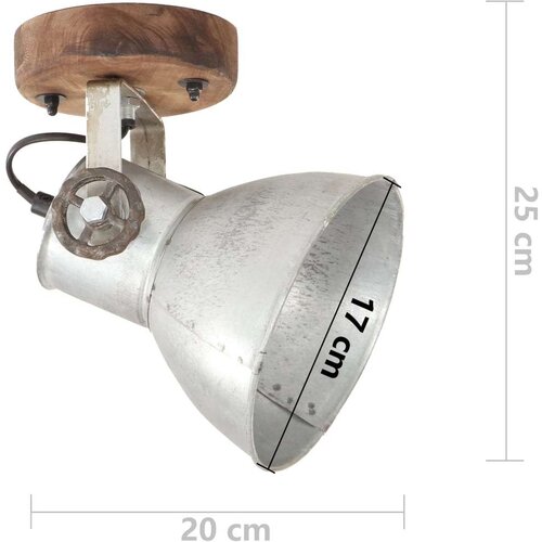 VidaXL industrijske zidne/stropne svjetiljke 2kom srebrne 20x25 cm E27 Slike