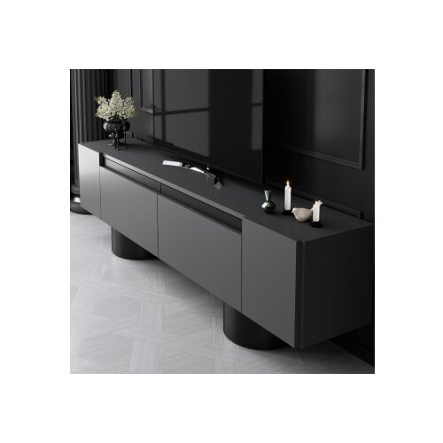Hanah home tv polica bohem anthracite black Slike