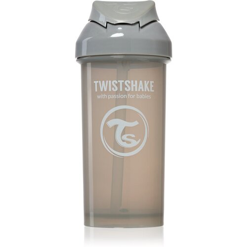 Twistshake Straw Cup Grey steklenička s slamico 6 m+ 360 ml Cene