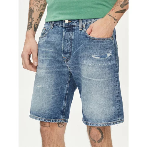 PepeJeans Jeans kratke hlače Relaxed Short Repair PM801074 Modra Relaxed Fit
