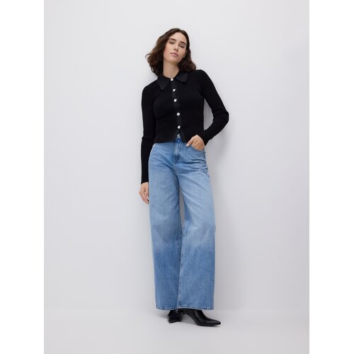 Reserved Bluza od mje&scaron;avine viskoze - crno Cijene