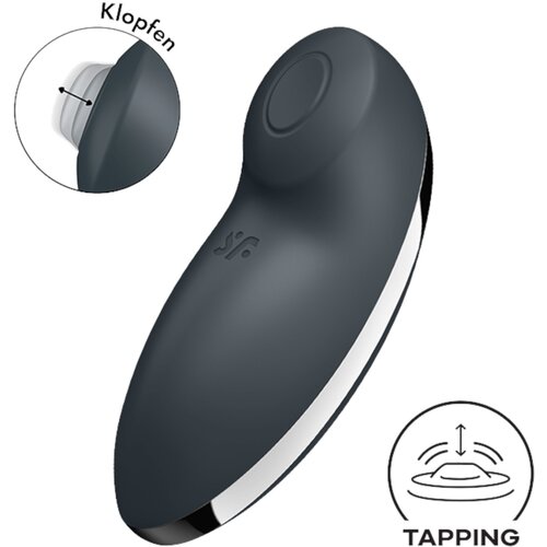 Satisfyer Tap & Climax 2 - 2v1 klitoralni stimulator in vibrator (siva) Cene