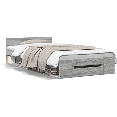 VidaXL Okvir za krevet s ladicom boja hrasta 90x200 cm Slike