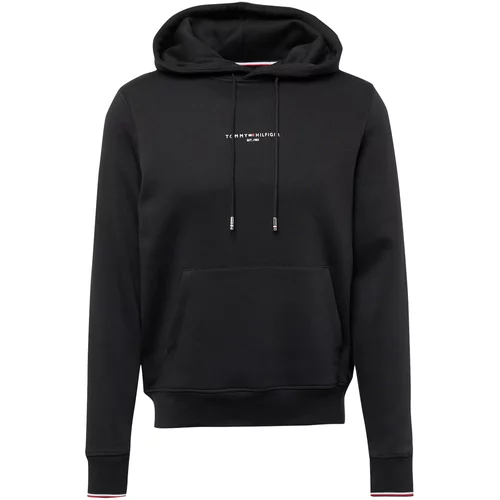 Tommy Hilfiger Sweater majica crna / bijela