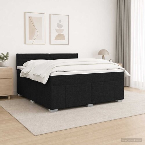  Boxspring krevet s madracem Crna 140 x 190 cm Tkanina Cene