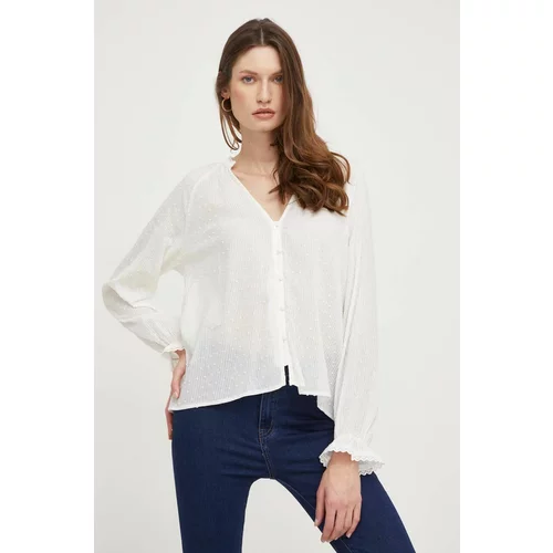 Answear Lab Pamučna košulja za žene, boja: bijela, regular