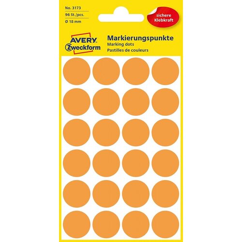  Etikete zweckform okrogle fi-18mm ZWECKFORM - 3173 ORANŽNE NEON Cene