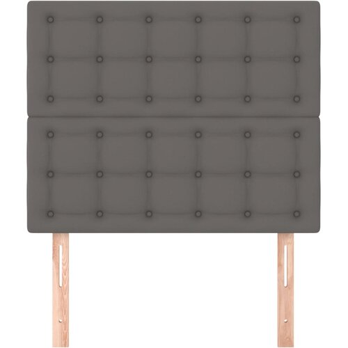  Uzglavlje sivo 80x5x118/128 cm umjetna koža Slike