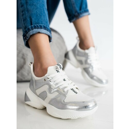TRENDI white and silver sneakers Cene