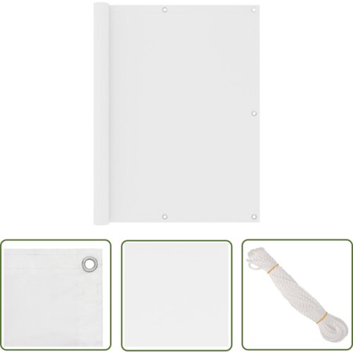  The Living Store Balkonsko platno belo 120x400 cm oksford blago - Balkonsko Platno, (21742453) Slike