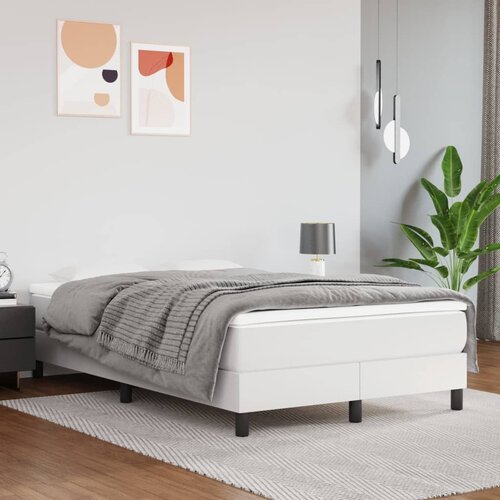  Okvir za krevet s oprugom bijela 120x200 cm od umjetne kože Cene