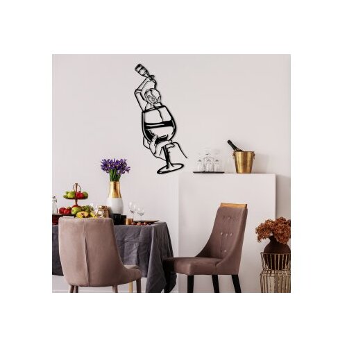 Wallity Zidna dekoracija Bicchiera, 33x69cm, Crna Slike