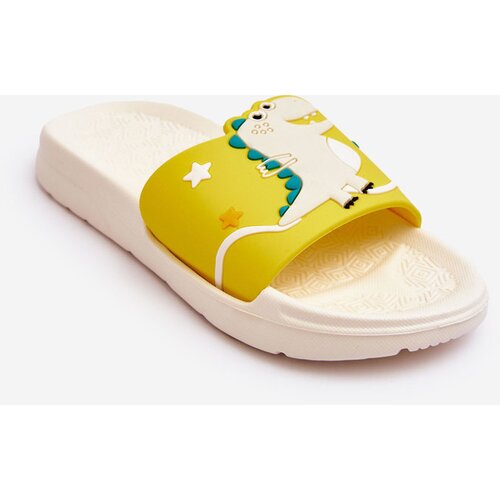 Boto Children's Dinosaur T-Rex Slides Beige Bernis Cene