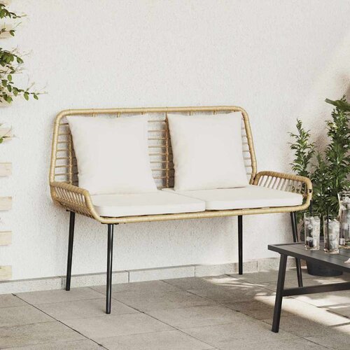 VidaXL Vrtna klop Črna, antracit 109 x 63 x 83 cm Poli ratan, jeklo Slike
