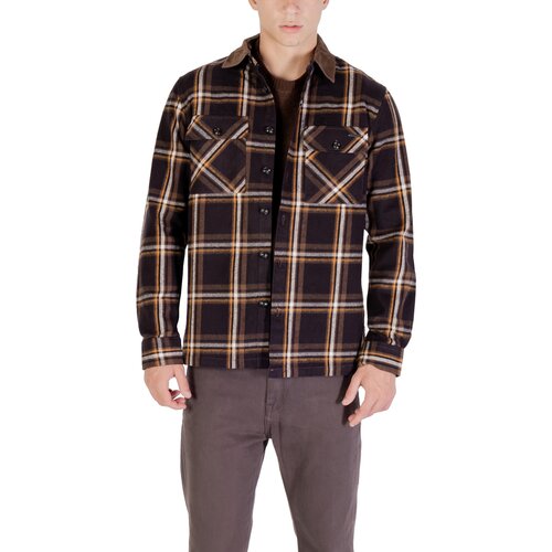 Gianni Lupo Srajce z dolgimi rokavi OVERSHIRT GL7818S Kostanjeva Slike