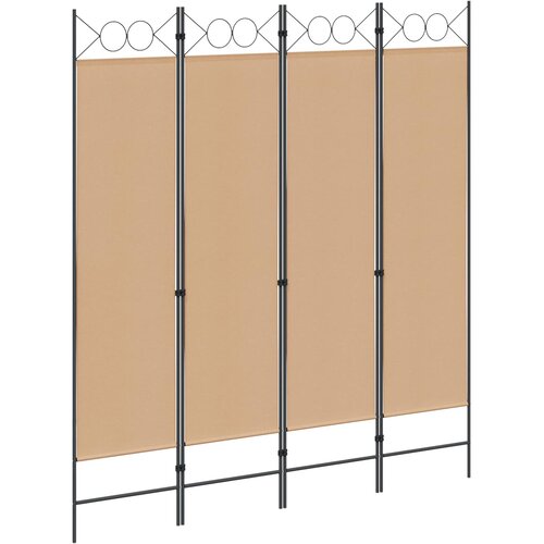  4-panelni pregradni zid Bež 160 x 180 cm Tkanina Cene