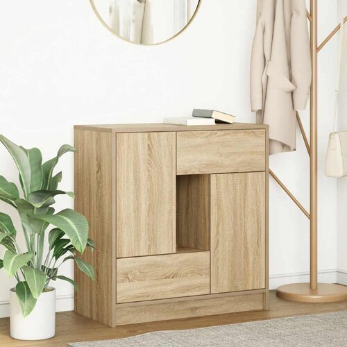  Komoda s ladicama i vratima sonoma hrast 70,5x34x74,5 cm Cijene