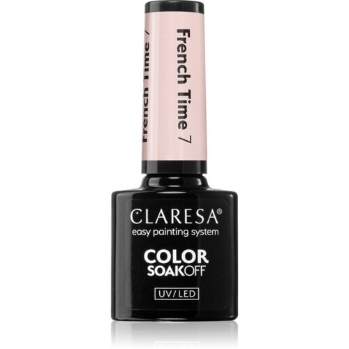 Claresa SoakOff UV/LED Color French Time gel lak za nokte s kori&amp;scaron;tenjem UV/LED lampe nijansa 7 5 g Slike