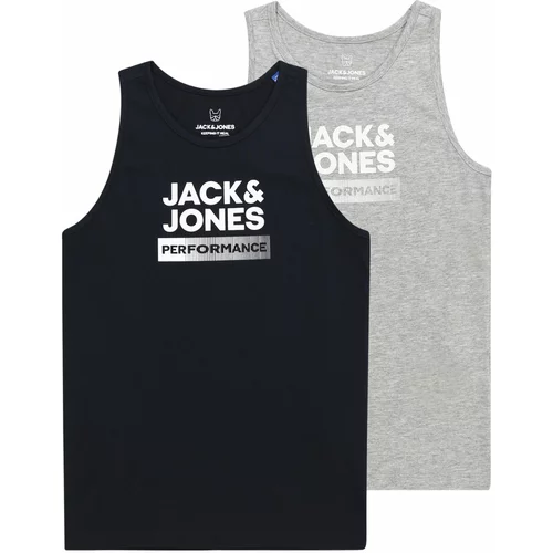 Jack & Jones Majica mornarsko plava / siva melange / bijela