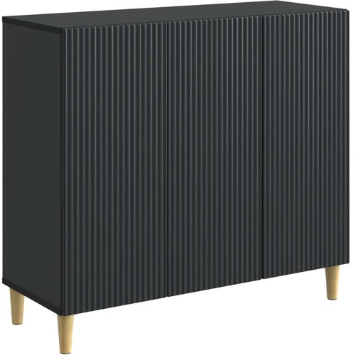  Strani &amp;scaron;al Črna 89 x 34,5 x 80 cm Inženirski les, (5000233724) Slike