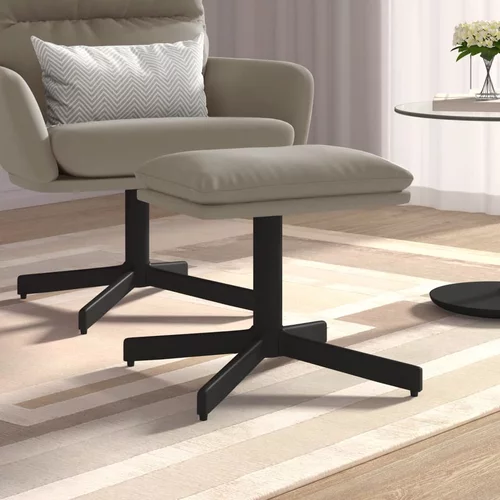 vidaXL stolček za noge svetlo siv 60x60x39 cm žamet
