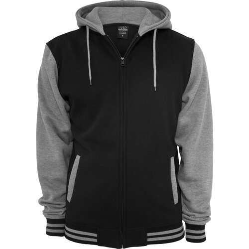 Urban Classics 2-colour zip-up sweatshirt BLK/GREY Slike