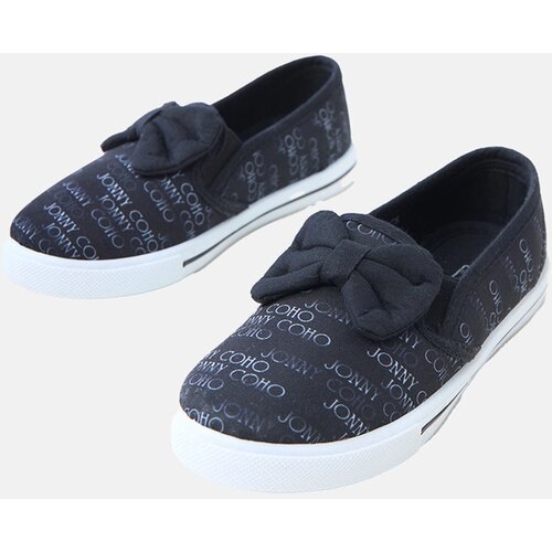 Gemre Black children's sneakers with a bow Missi Cene