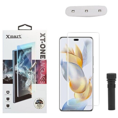  Za&amp;scaron;titno staklo XMART UV Glue Full Cover + lampa za Honor Magic 7 Lite/ X9c 5G Slike