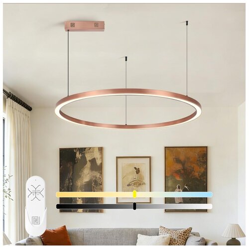  Immax NEO 07327L - LED prigu&amp;scaron;iva luster na sajli FINO 55W/230V 80 cm ružičasto zlato Tuya+DO Slike