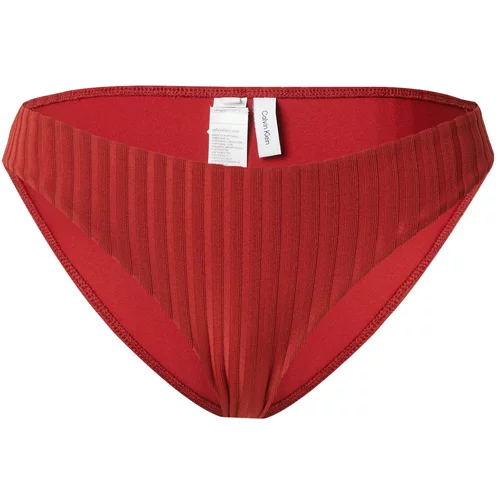 Calvin Klein Swimwear Bikini hlačke ognjeno rdeča / črna / bela