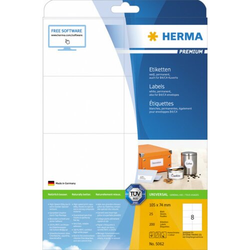 Herma etikete 105x74 A4/8 1/25 bela ( 02H5062 ) Cene