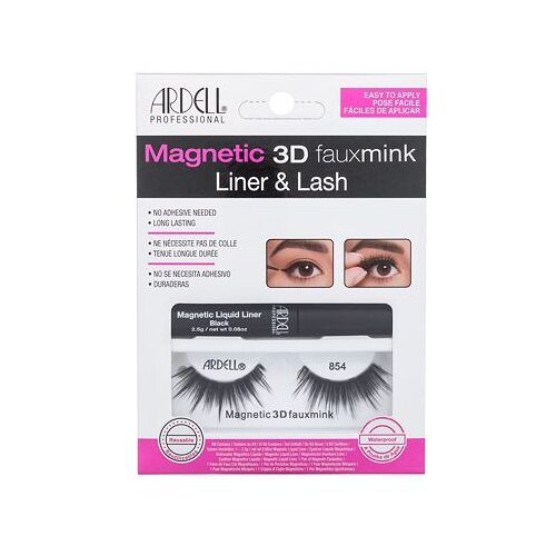 Ardell magnetic 3D Faux Mink 854 nijansa Black darovni set umjetne trepavice Magnetic 3D Fauxmink 854 1 kom + tekući gel za magnetske umjetne trepavice Magnetic Liquid Liner 2,5 g Black Cijene