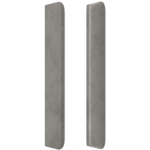  Uzglavlje svjetlosivo 203 x 16 x 118/128 cm bar&amp;scaron;unasto Slike