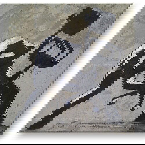  Slike na platnu kvadrat street art &amp;ndash; banksy BA044K1 (moderne) Slike