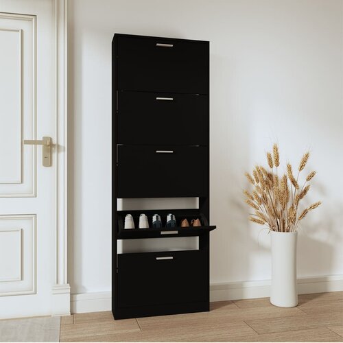 vidaXL Ormarić za cipele crni 59 x 17 x 169 cm od konstruiranog drva Cijene