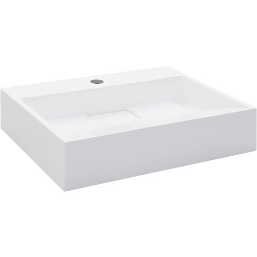 vidaXL Umivalnik 50x38x13 cm liti mineral/marmor bel, (21409199) Cene