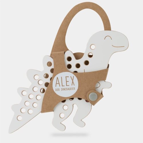 Milin Big Wooden Lacing Toy Dinosaur Alex aktivnostna igrača 22 cm x 15 cm x 0,7 cm 1 kos Cene