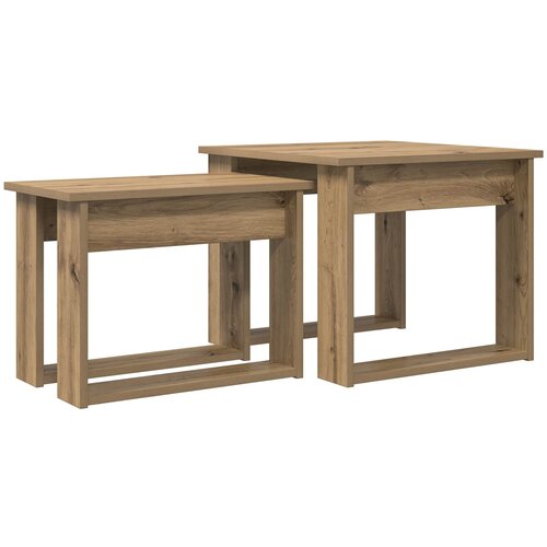  Set stolića za kavu 2 pcs Umjetnički hrast Konstruirano drvo Slike