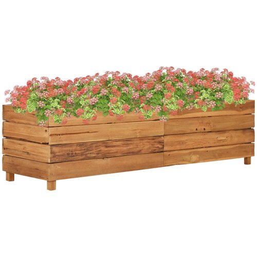Furnova Visoka greda 150x40x38 cm reciklirana tikovina in jeklo, (21920489) Slike
