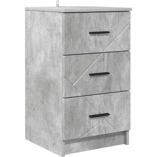  Noćni ormar Beton siva 38 x 38 x 66 cm Konstruirano drvo Slike