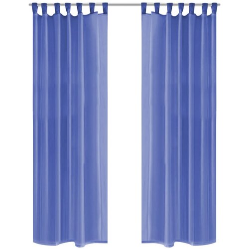Furnova Prosojne zavese 2 kosa 140x245 cm kraljevsko modre barve, (21918238) Slike